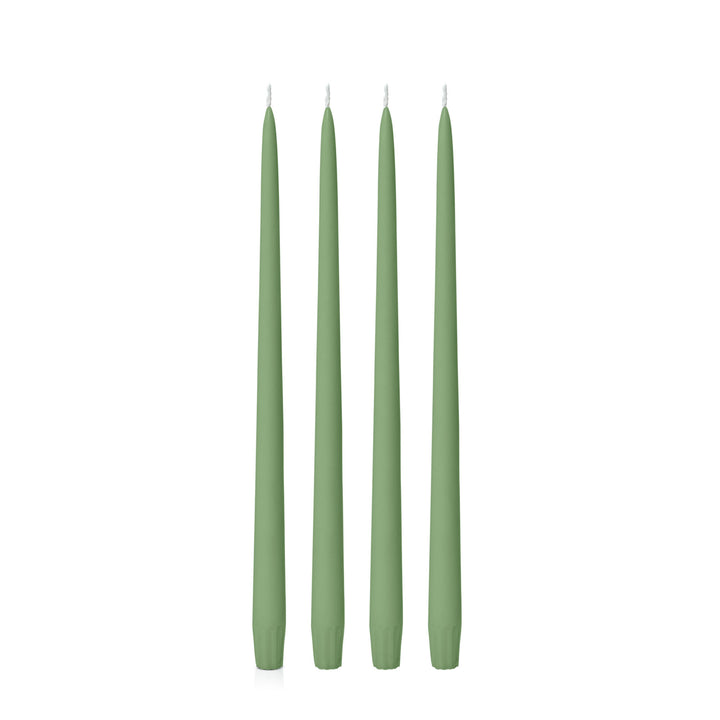 Green 35cm Taper Candles Pack of 4