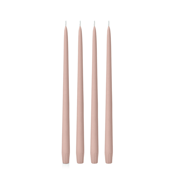 Heritage Rose 35cm Taper Candles Pack of 4