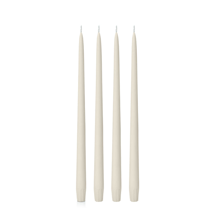 Ivory 35cm Taper Candles Pack of 4