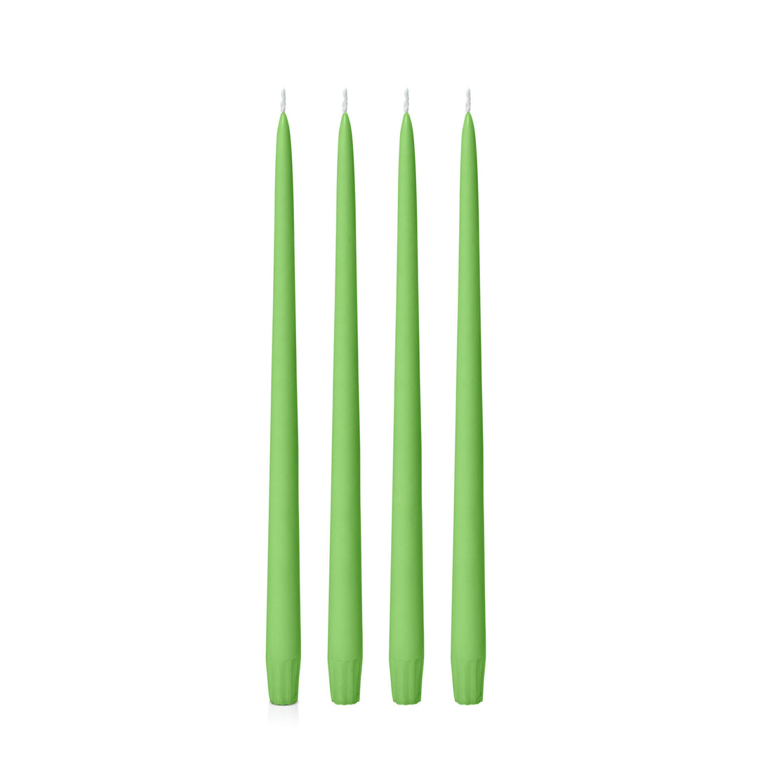 Lime 35cm Taper Candles Pack of 4