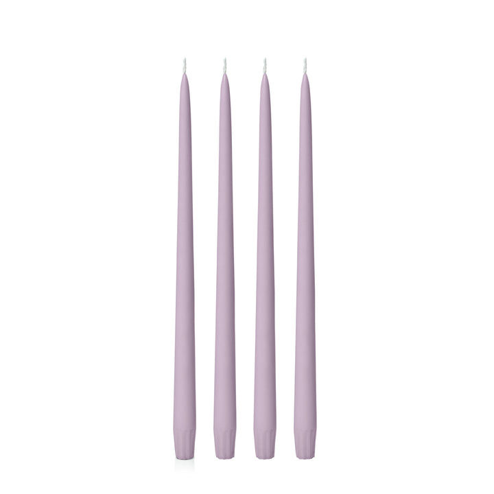 Lilac 35cm Taper Candles Pack of 4