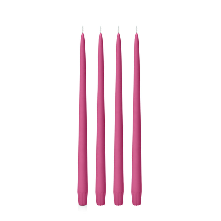 Magenta 35cm Taper Candles Pack of 4