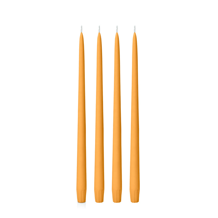 Orange 35cm Taper Candles Pack of 4