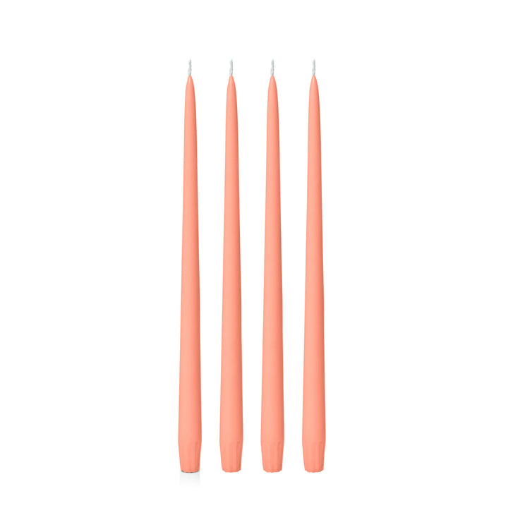 Peach 35cm Taper Candles Pack of 4