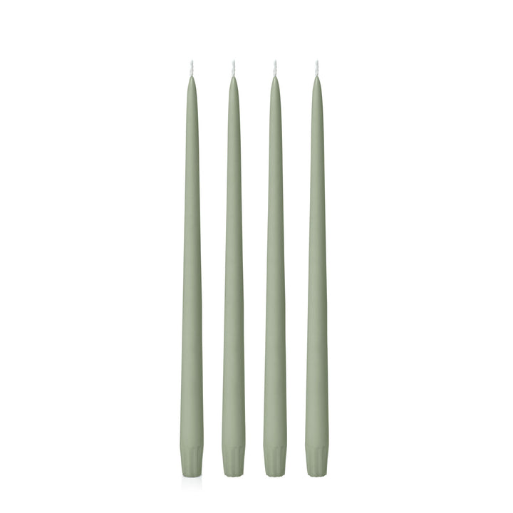 Pale Eucalypt 35cm Taper Candles Pack of 4