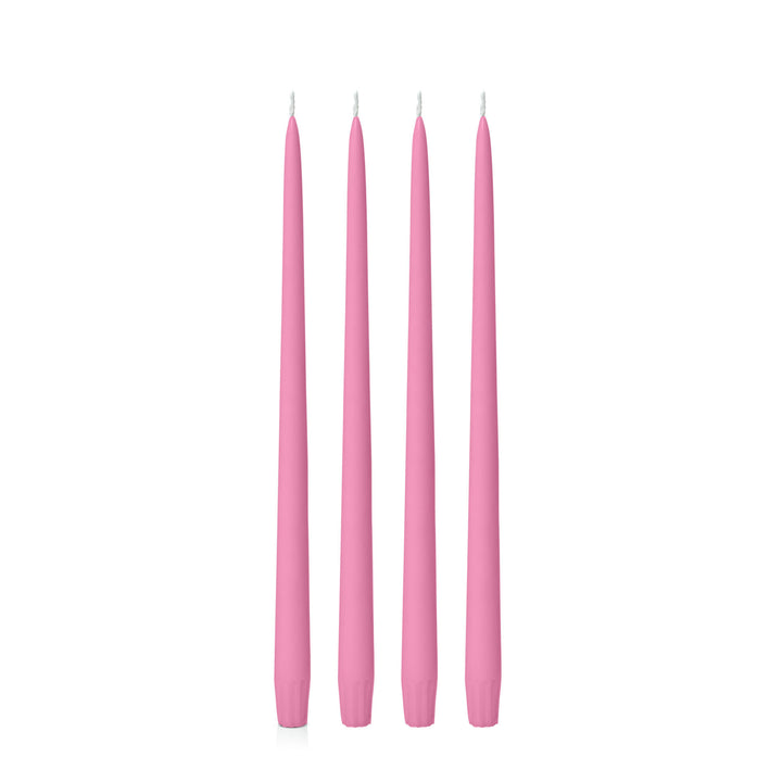 Rose Pink 35cm Taper Candles Pack of 4