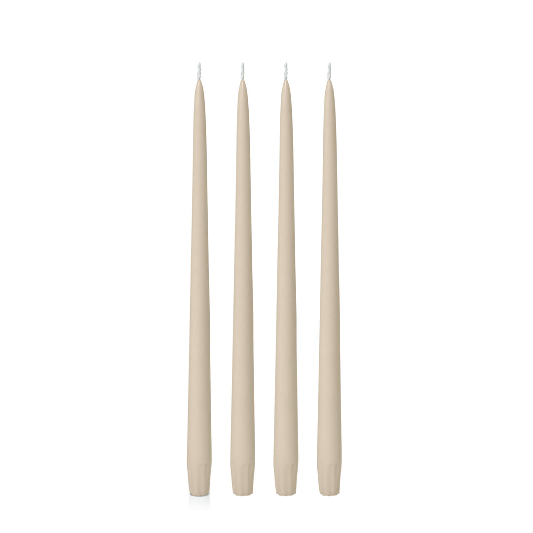 Sandstone 35cm Taper Candles Pack of 4