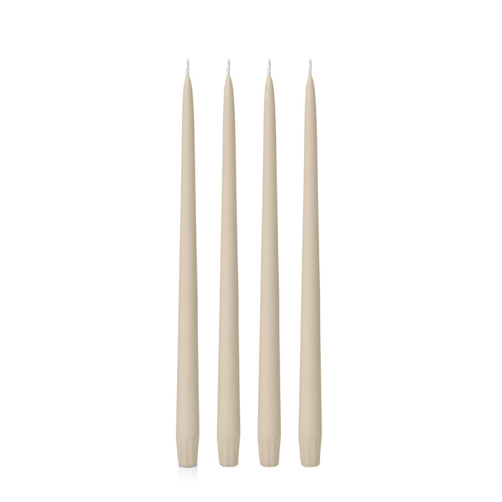 Sandstone 35cm Taper Candles Pack of 4