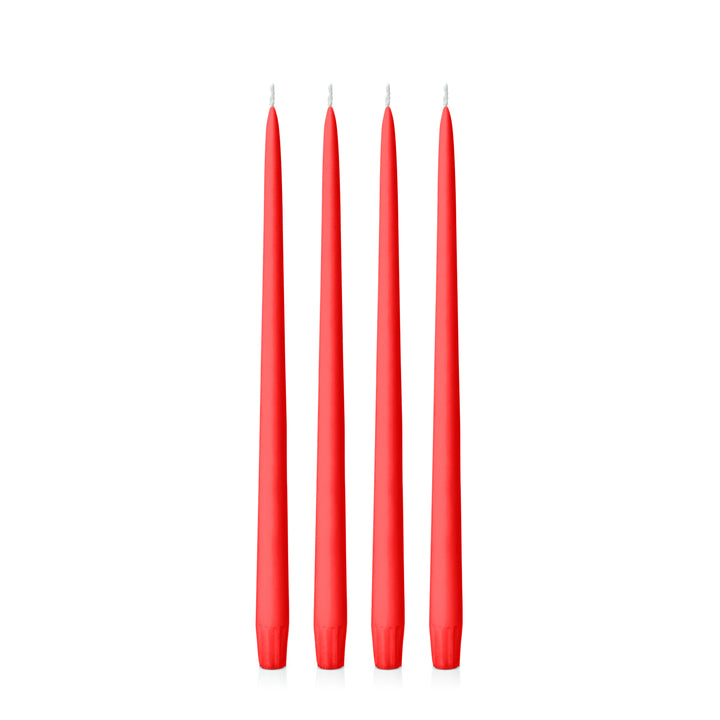 Scarlet 35cm Taper Candles Pack of 4