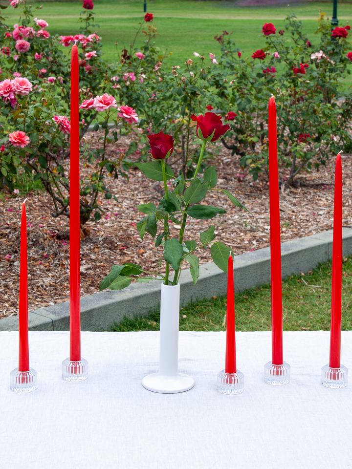 Scarlet 35cm Taper Candles Pack of 4