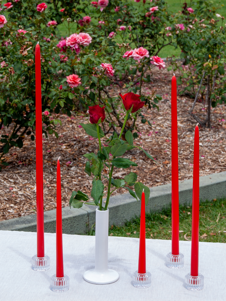 Scarlet 35cm Taper Candles Pack of 4