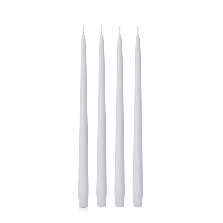 Silver Grey 35cm Taper Candles Pack of 4