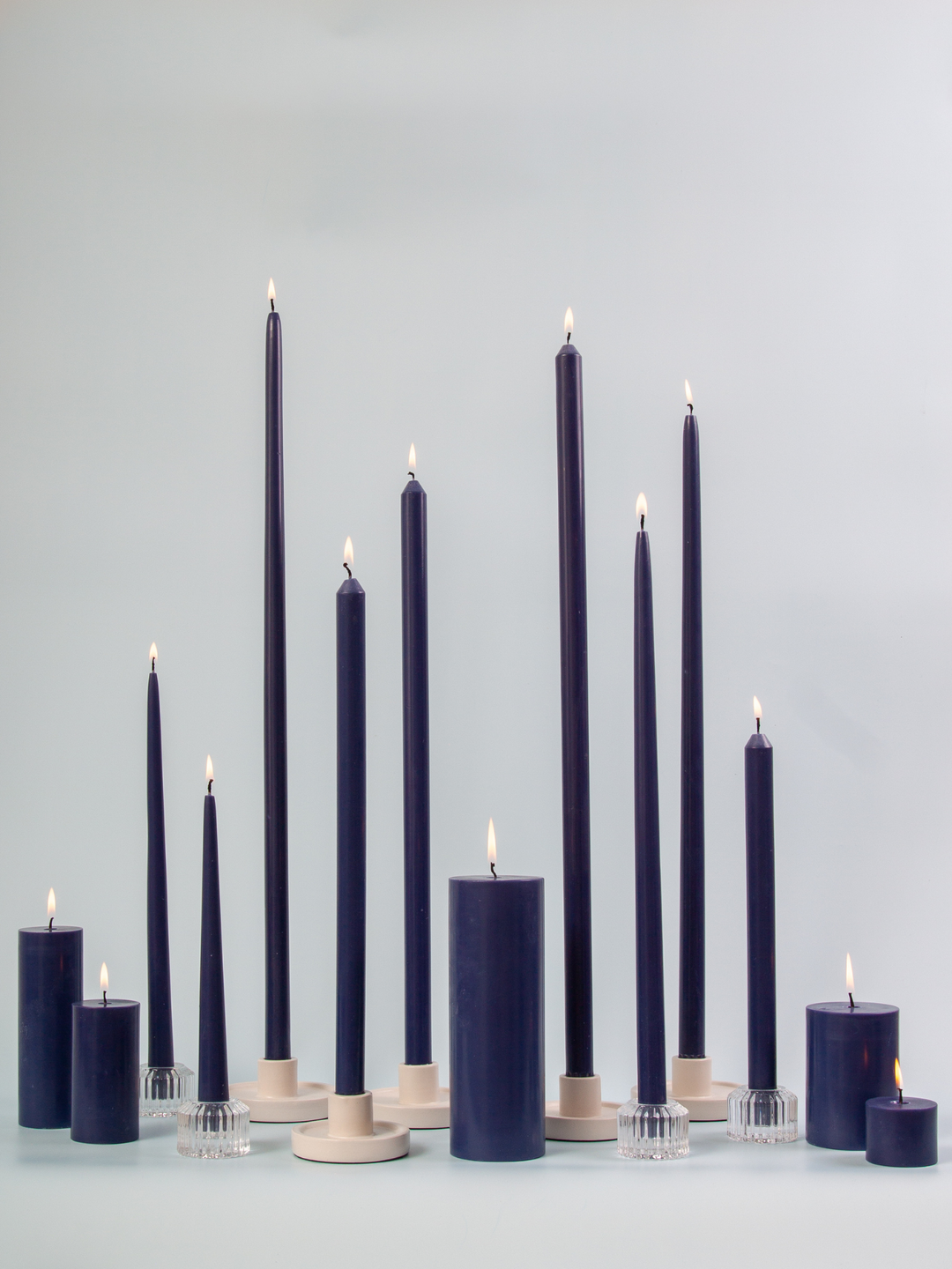 Sapphire 35cm Taper Candles Pack of 4