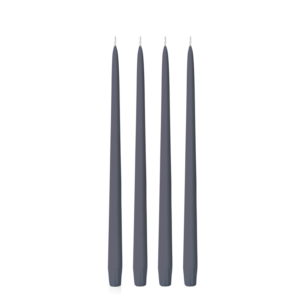 Steel Blue 35cm Taper Candles Pack of 4