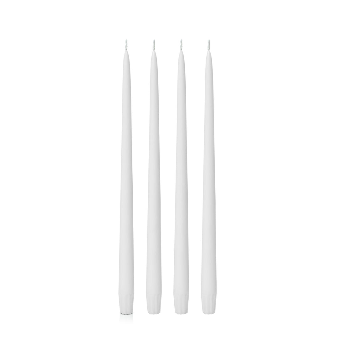 White 35cm Taper Candles Pack of 4