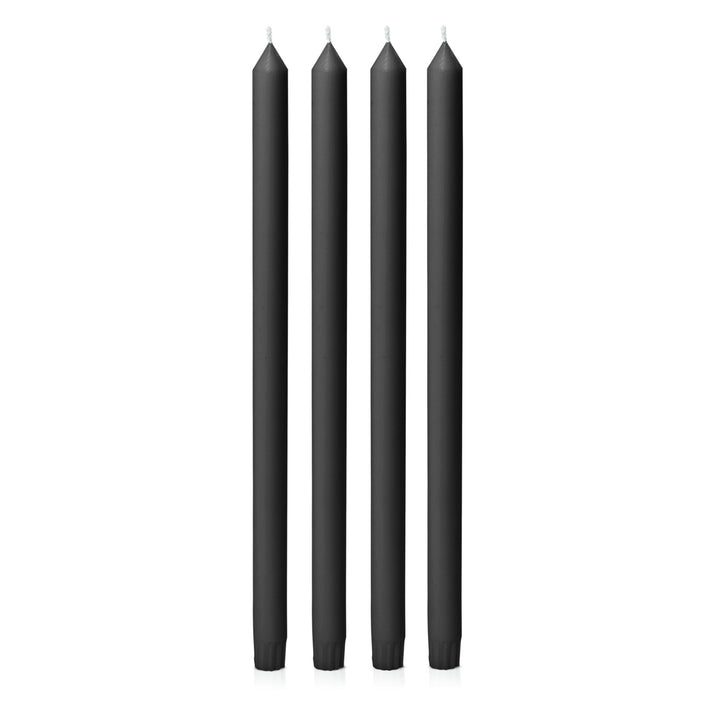 Black 40cm Dinner Candles Pack of 4