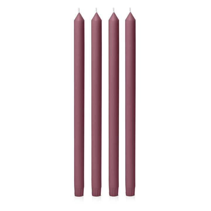 Burgundy 40cm Dinner Candles Pack of 4