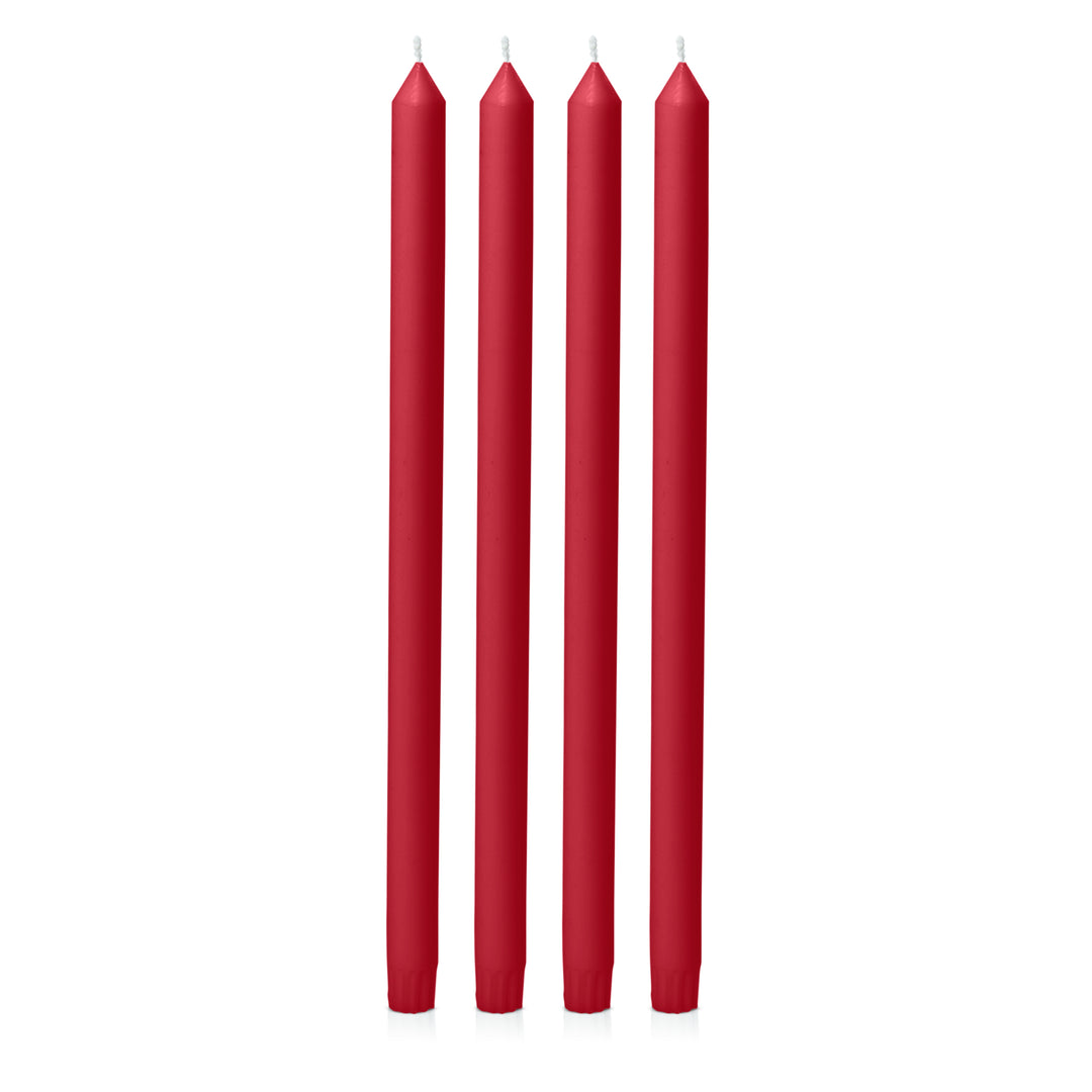 Chilli 40cm Dinner Candles Pack of 4