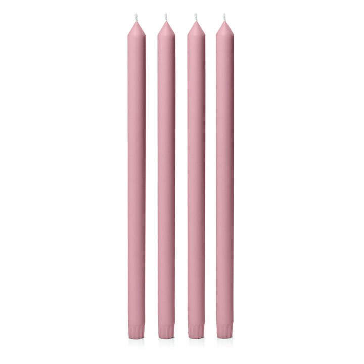 Dusty Pink 40cm Dinner Candles Pack of 4