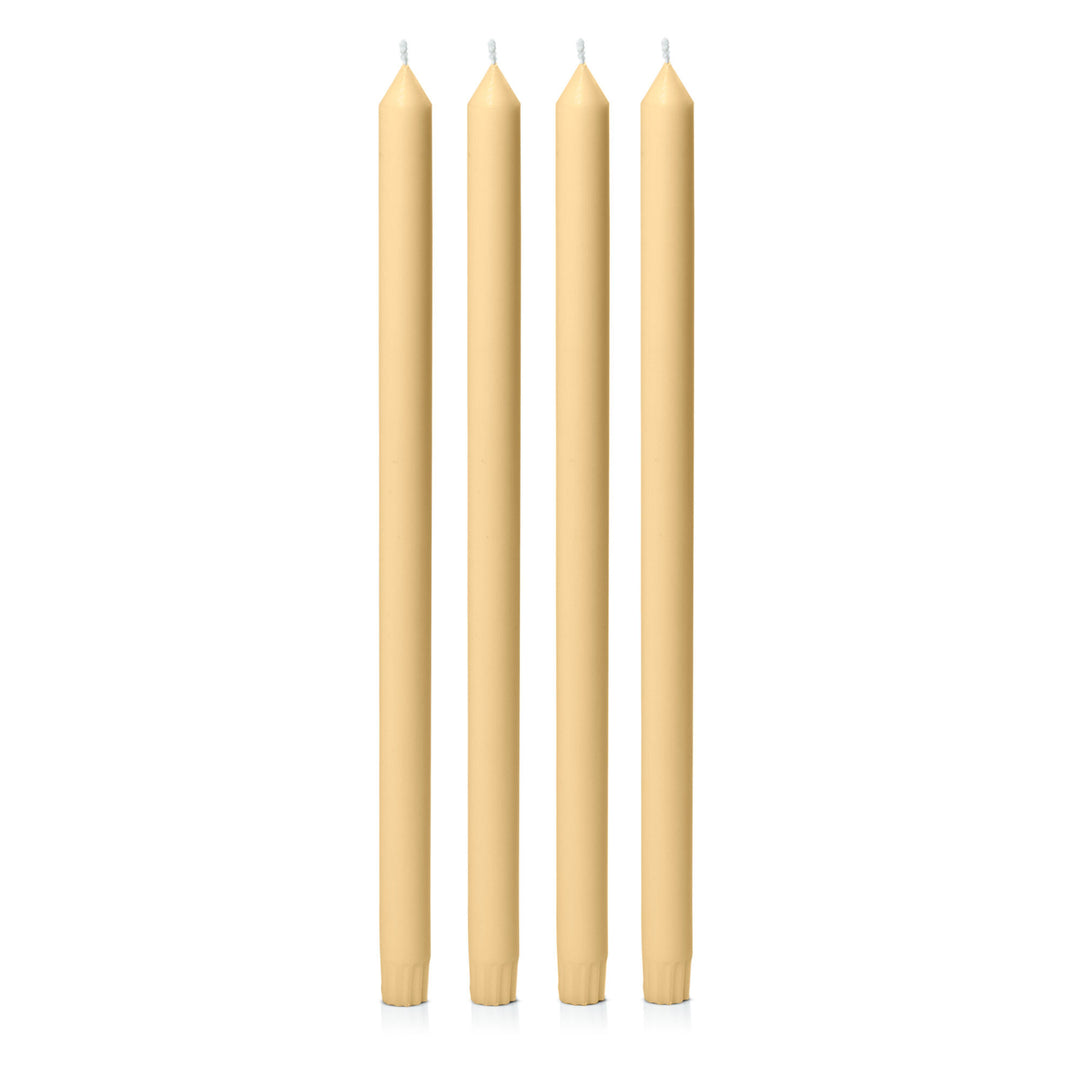 Gold 40cm Dinner Candles Pack of 4