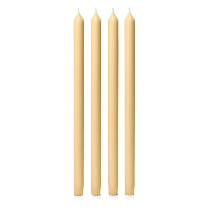 Gold 40cm Dinner Candles Pack of 4