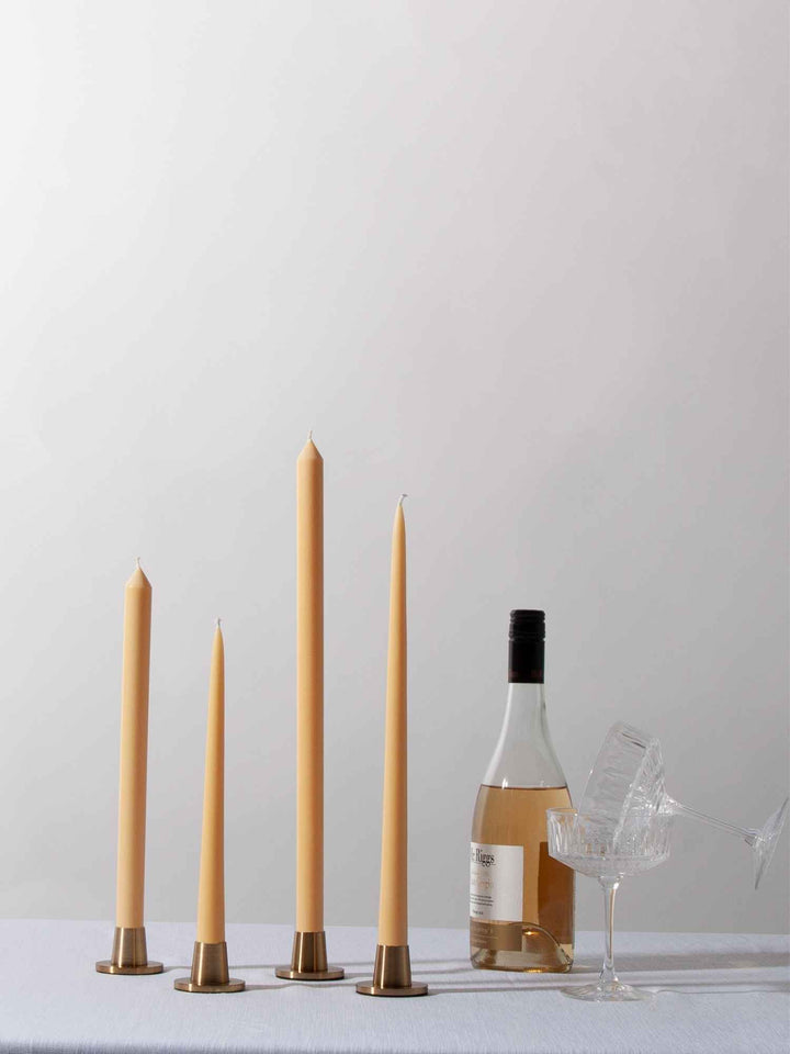 Gold 40cm Dinner Candles Pack of 4