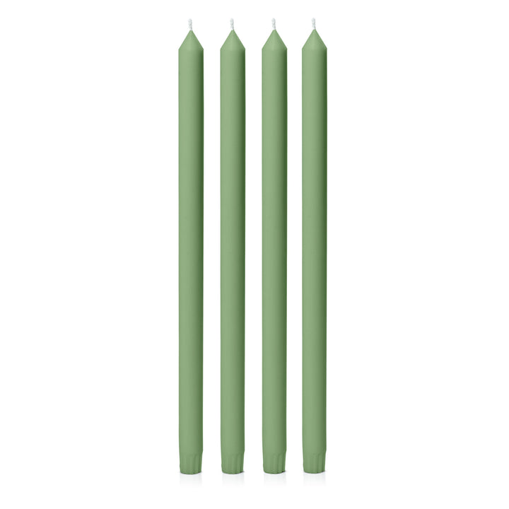 Green 40cm Dinner Candles Pack of 4