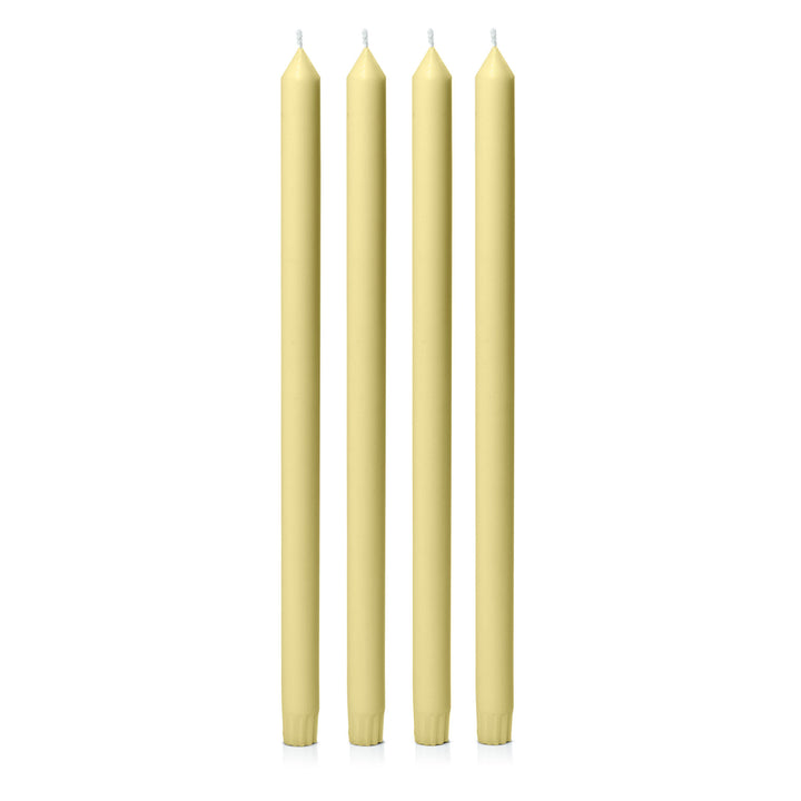 Lemon 40cm Dinner Candles Pack of 4