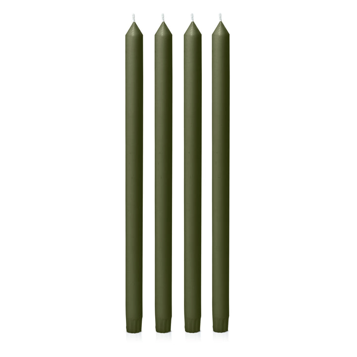 Olive 40cm Dinner Candles Pack of 4