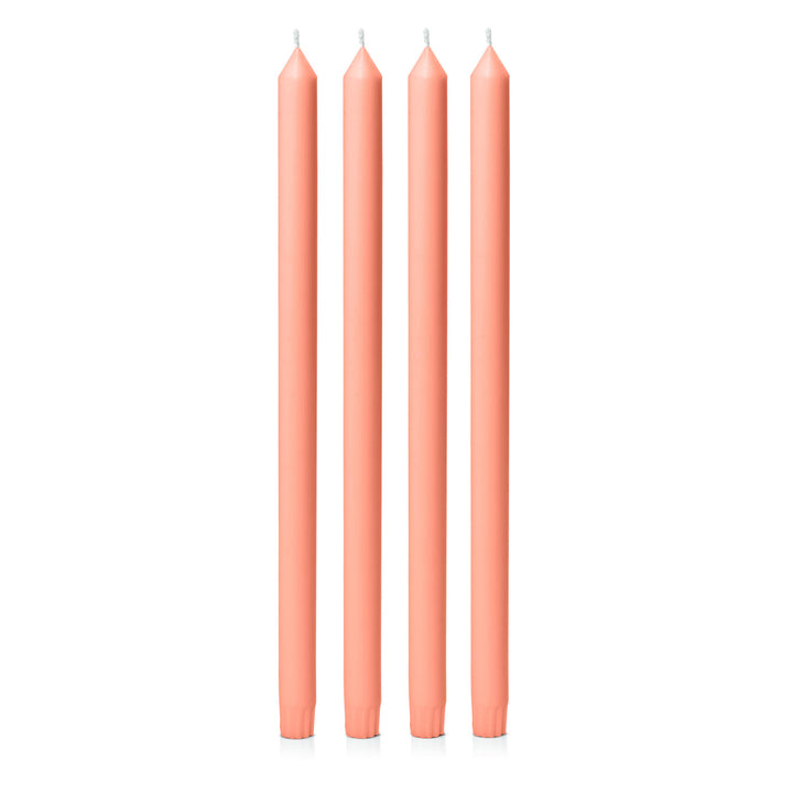 Peach 40cm Dinner Candles Pack of 4