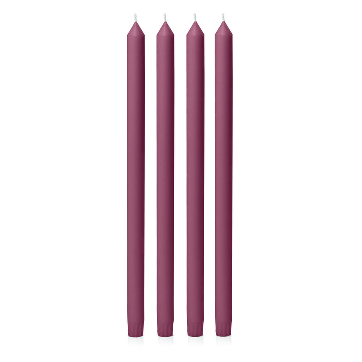 Plum 40cm Dinner Candles Pack of 4