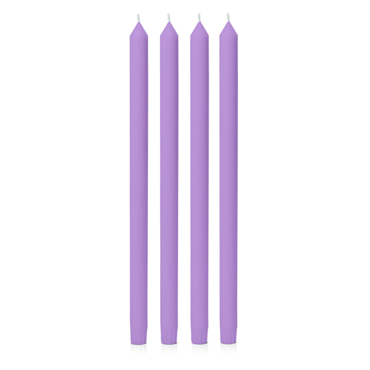 Purple 40cm Dinner Candles Pack of 4