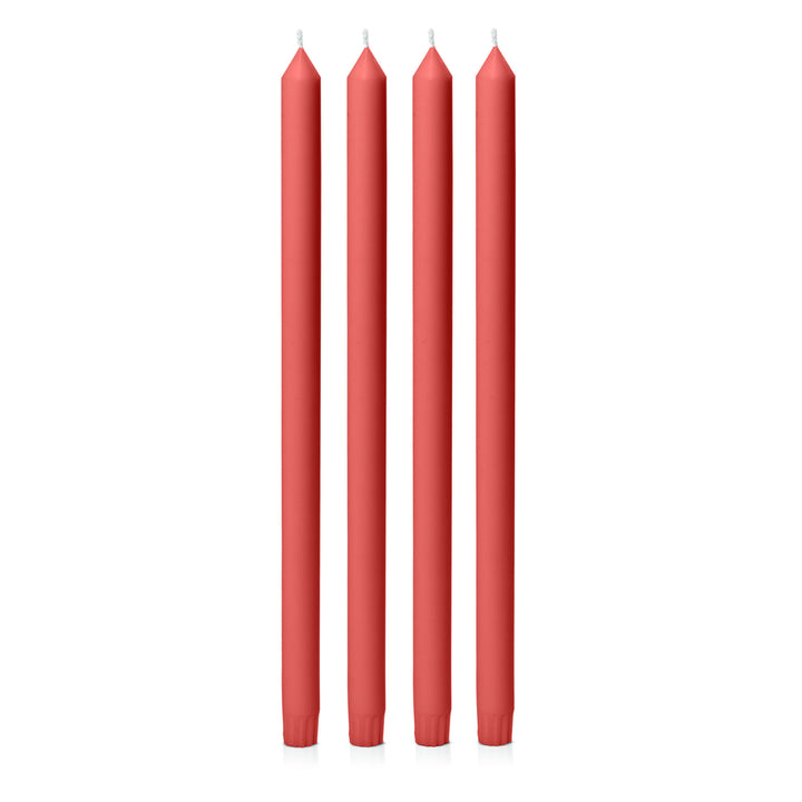 Red 40cm Dinner Candles Pack of 4