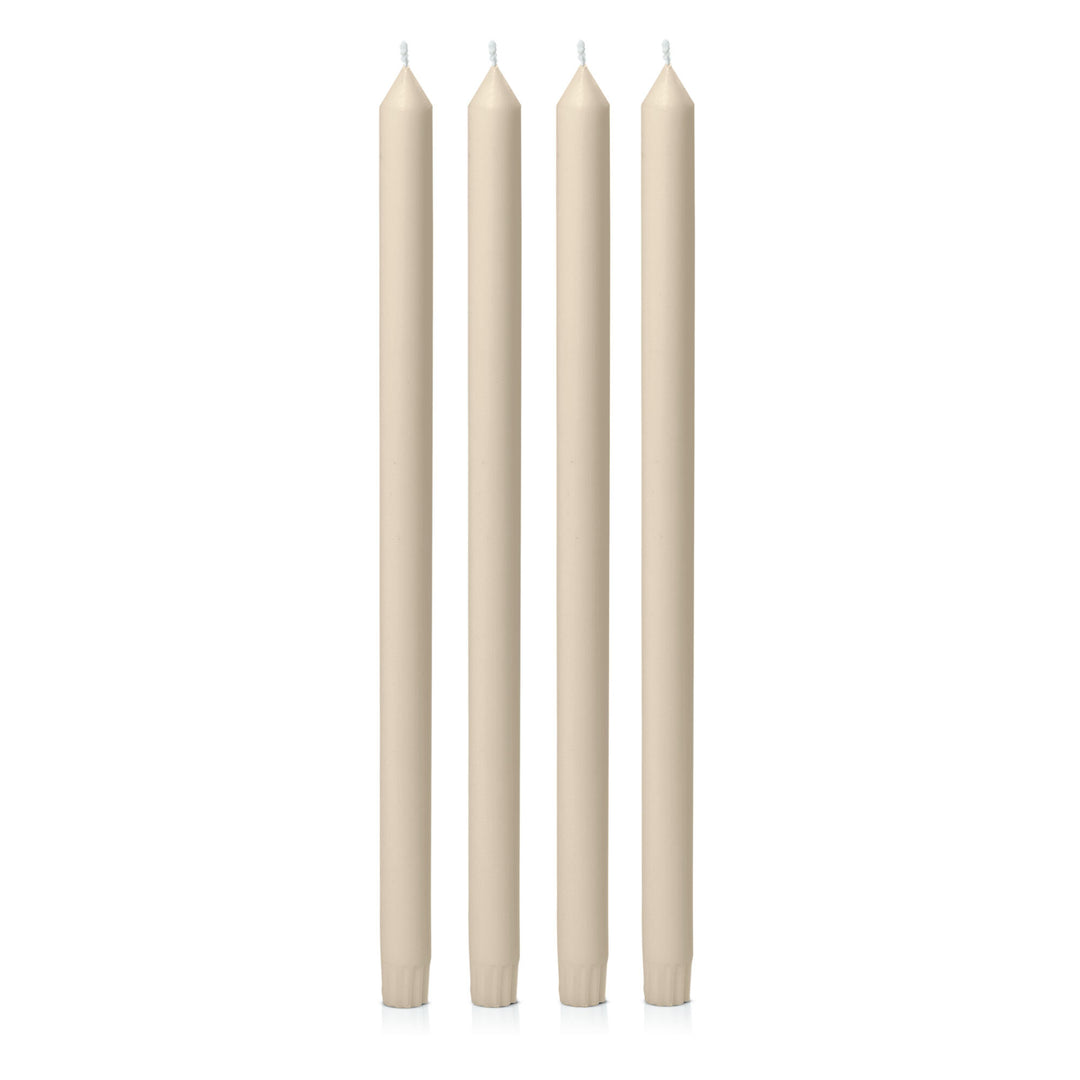 Sandstone 40cm Dinner Candles Pack of 4