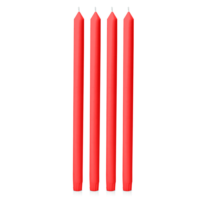 Scarlet 40cm Dinner Candles Pack of 4