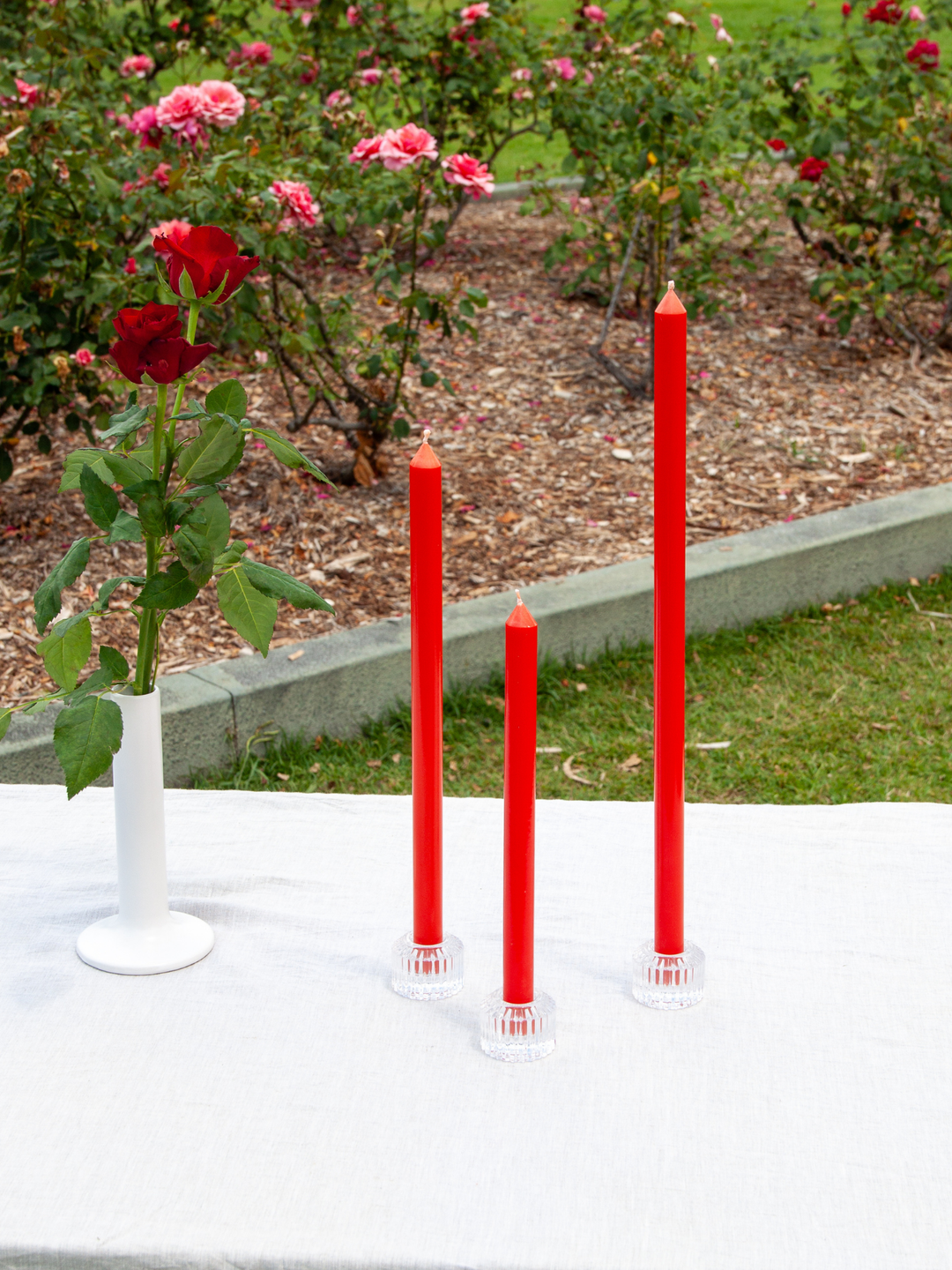 Scarlet 40cm Dinner Candles Pack of 4