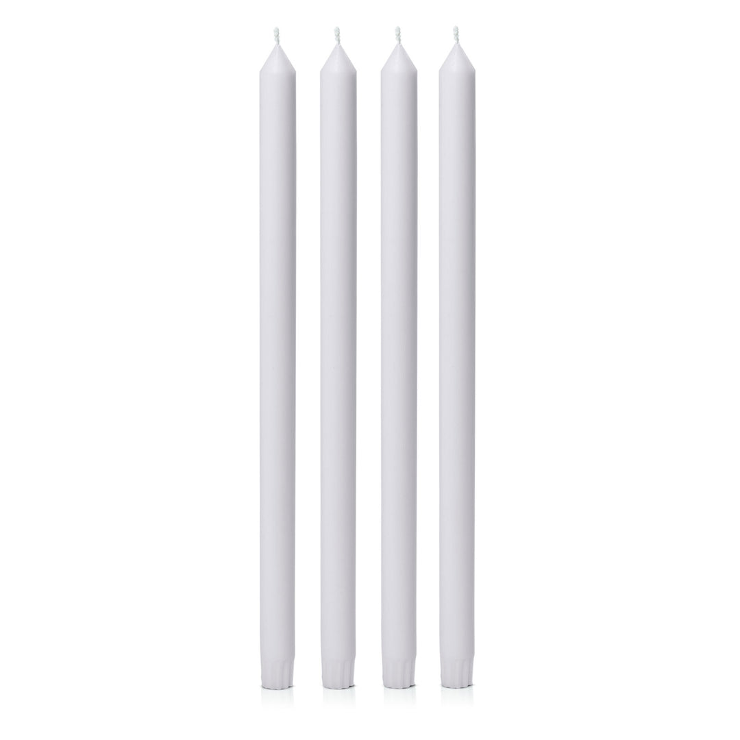 Silver Grey 40cm Dinner Candles Pack of 4