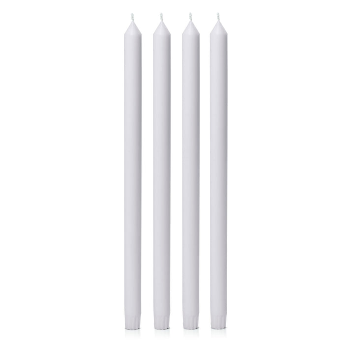 Silver Grey 40cm Dinner Candles Pack of 4