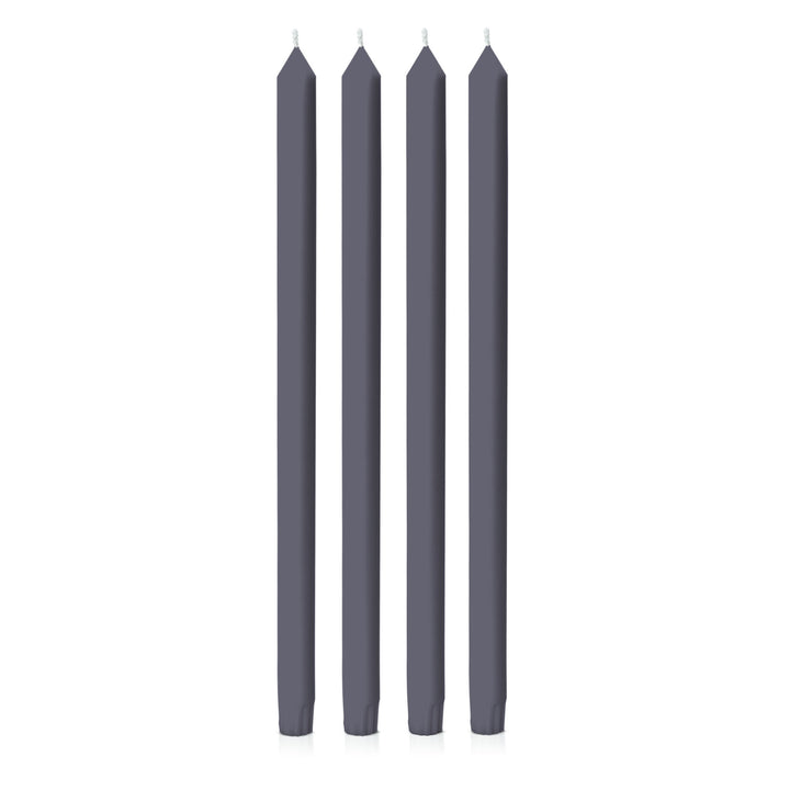 Steel Blue 40cm Dinner Candles Pack of 4