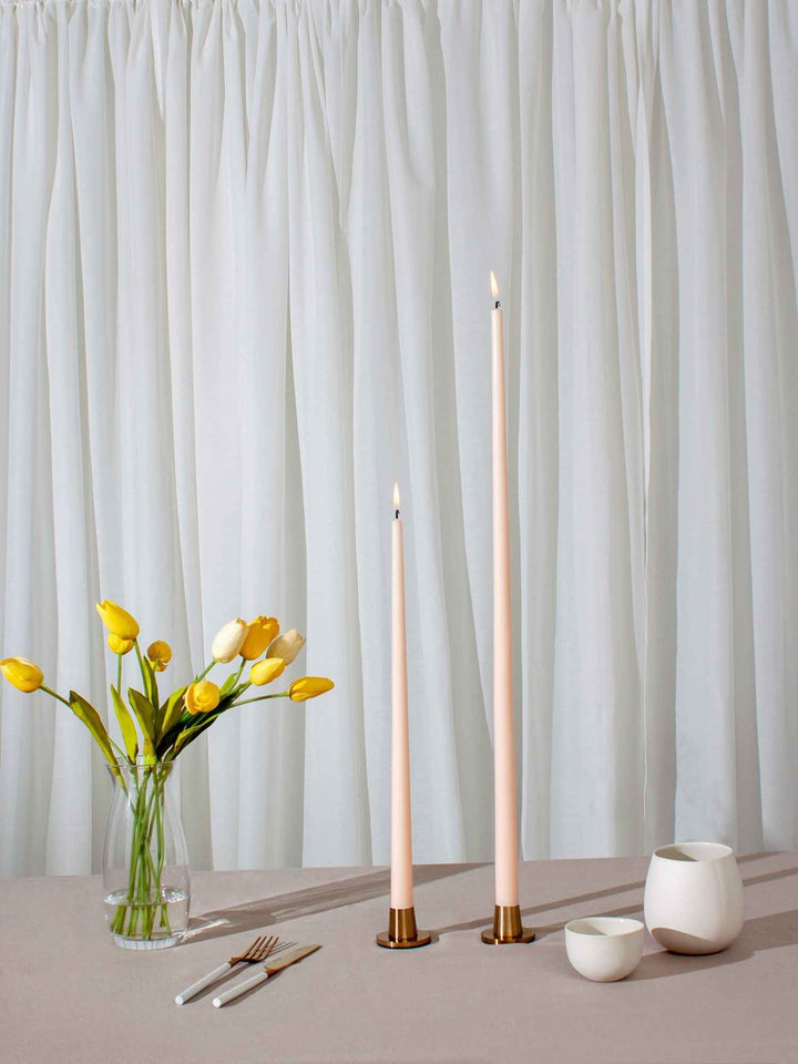 Nude 45cm Taper Candles Pack of 2