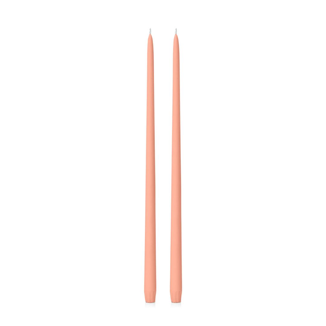 Peach 45cm Taper Candles Pack of 2