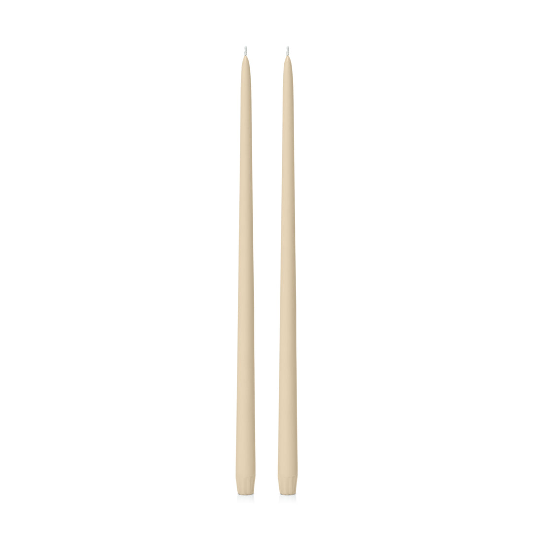 Sandstone 45cm Taper Candles Pack of 2