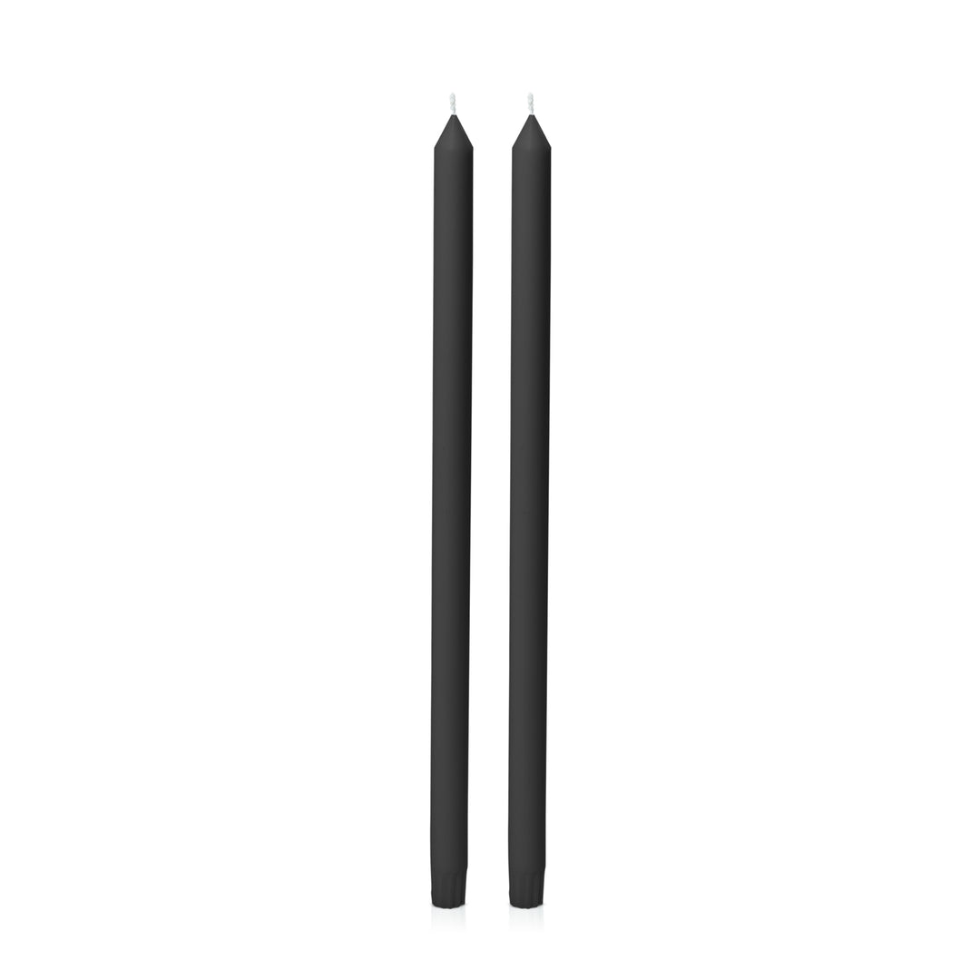 Black 50cm Dinner Candles Pack of 2