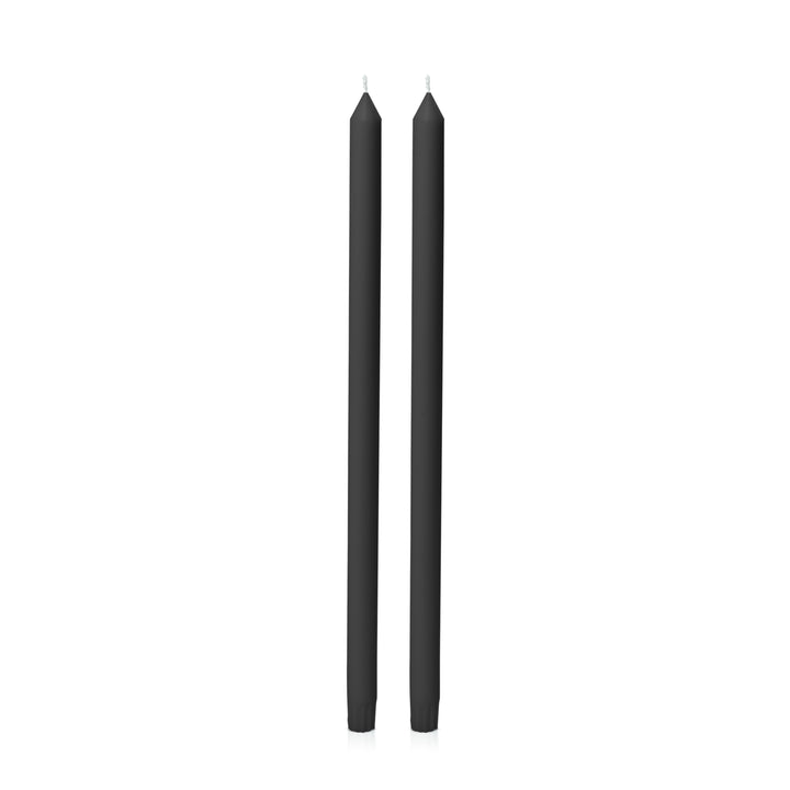 Black 50cm Dinner Candles Pack of 2