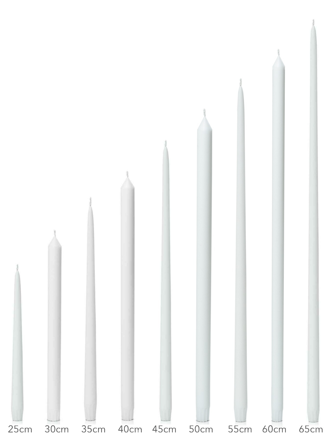 Ivory 50cm Dinner Candles Pack of 2