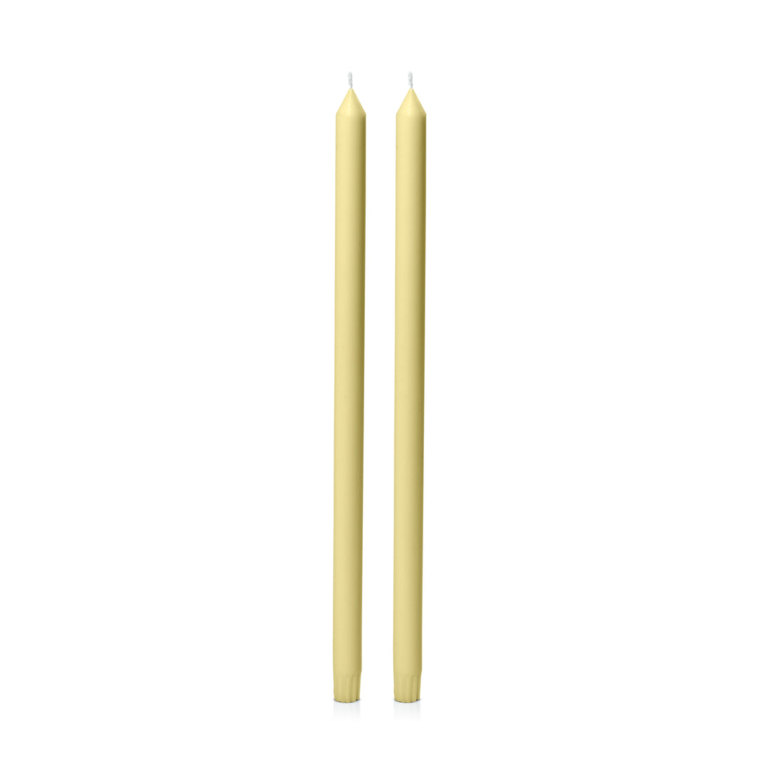 Lemon 50cm Dinner Candles Pack of 2