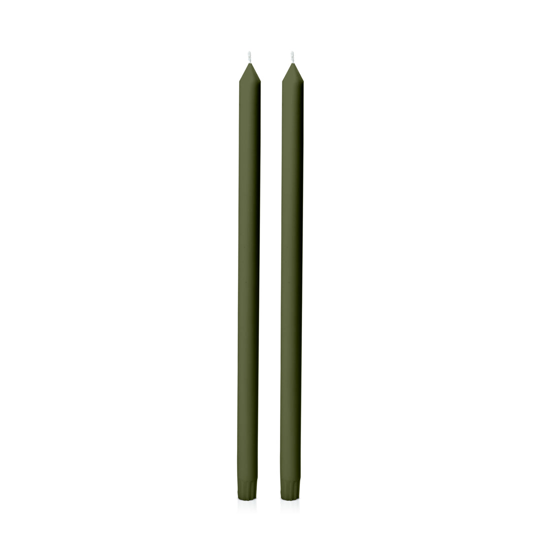 Olive 50cm Dinner Candles Pack of 2