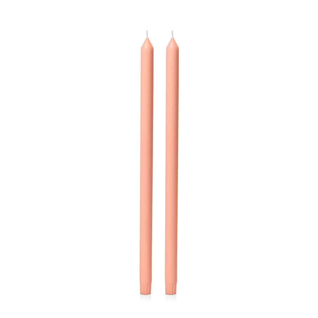 Peach 50cm Dinner Candles Pack of 2