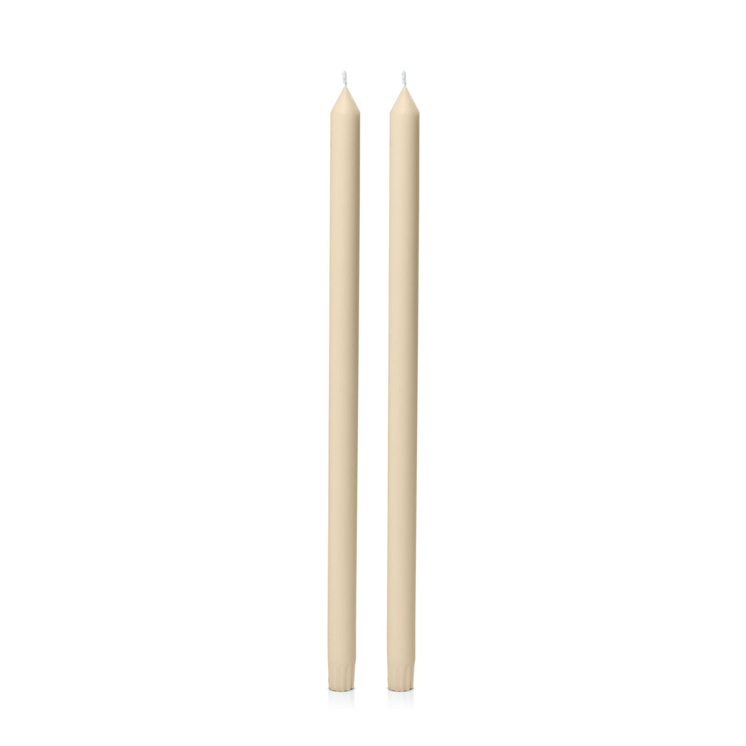 Sandstone 50cm Dinner Candles Pack of 2