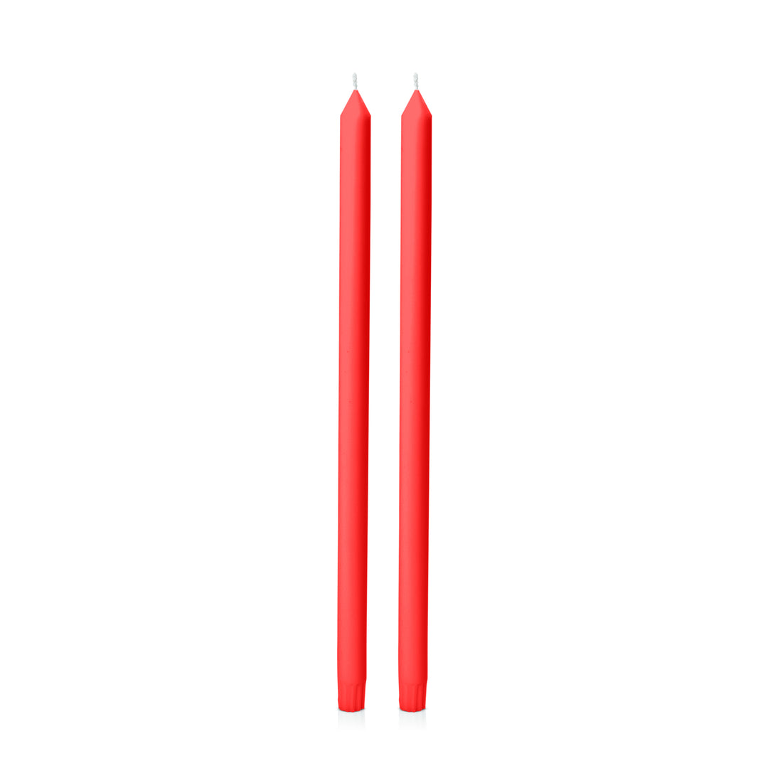 Scarlet 50cm Dinner Candles Pack of 2